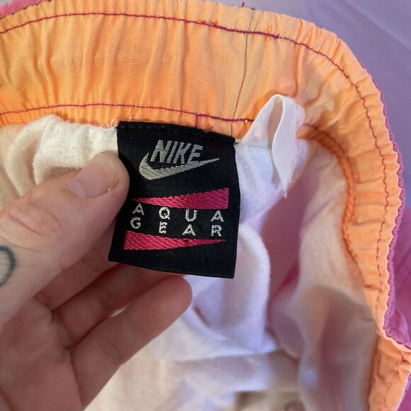 Vintage Nike Shorts Aqua Gear 80’s 90’s Swim Trunks Board Shorts Large - Picture 3 of 9